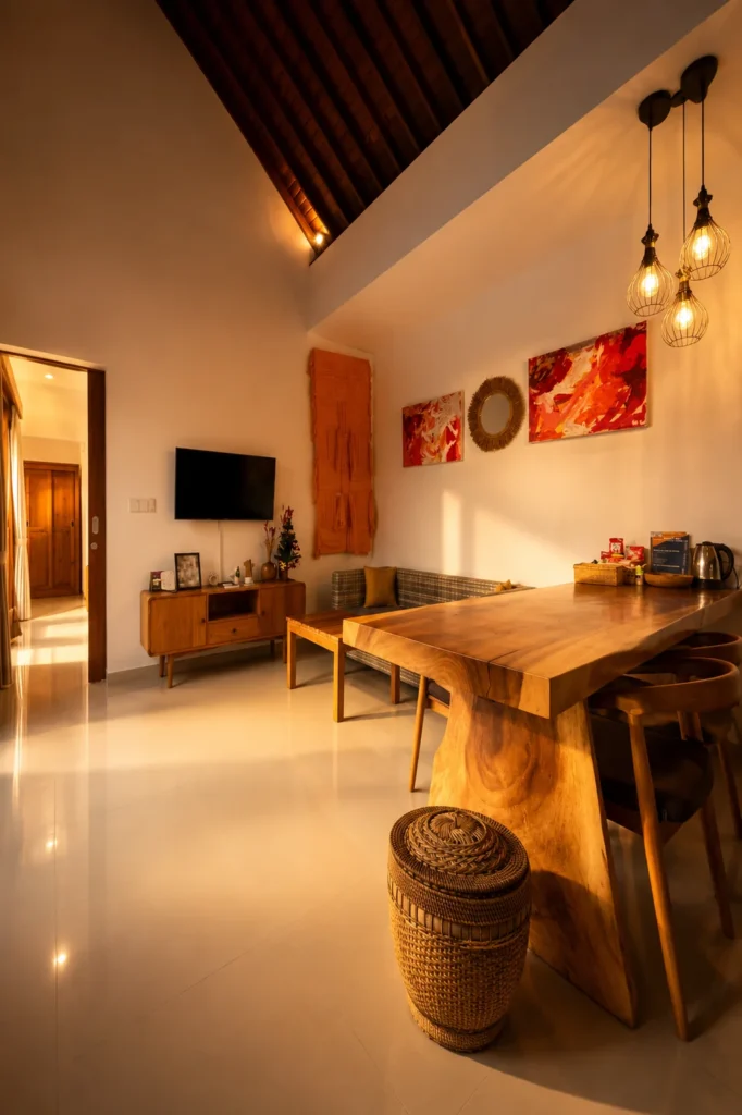 Maya Gorgeous Manor - Living Room Kitchen